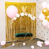 Premium Gold Tinsel Foil Fringe Curtains (2 Pack) – 3.28