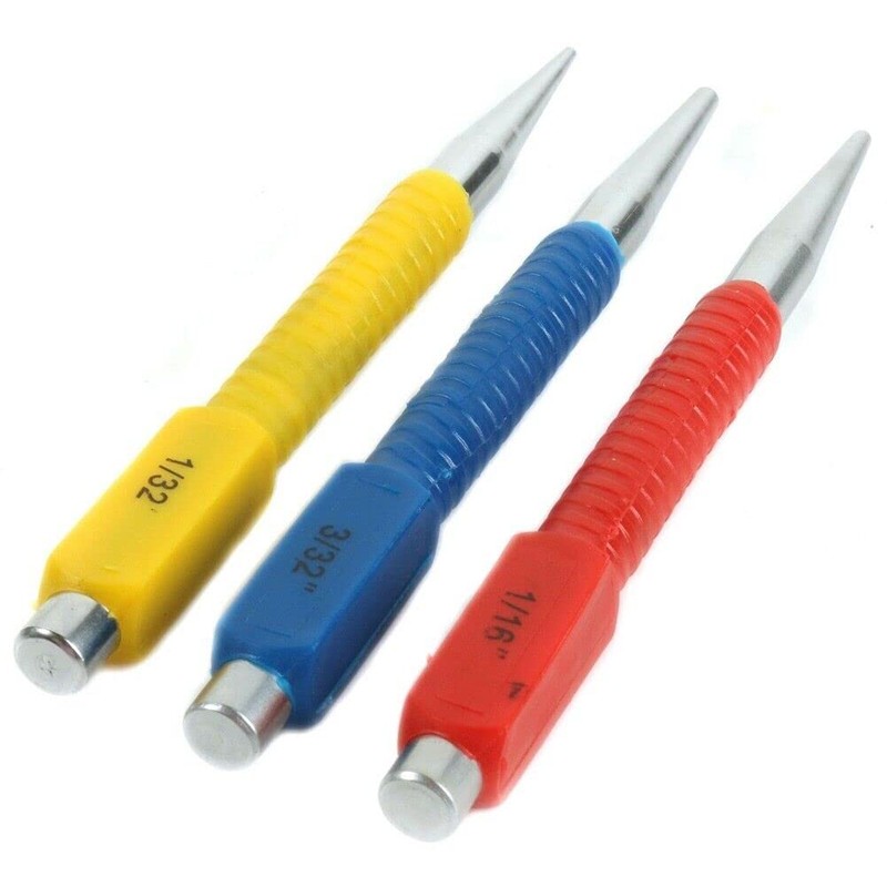 Mr Gadget Solutions 3pc Color Coded Nail Punch Set 1/32''