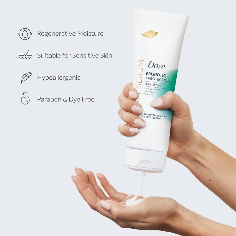 Dove Body Cream Serum Prebiotic + Protection for Dry, Sensitive