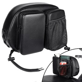 Benlari Rider Driver Backrest Bag, Driver Backrest Storage Bag, Rider Backrest Organizer Bag Fit for Harley Touring CVO Street Glide Road Glide Limited Softail Sportster Tri Glide Dyna