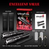 ULTRAFIRE 2 Pack Tactical LED Torch with Flashlight Holster, 1200