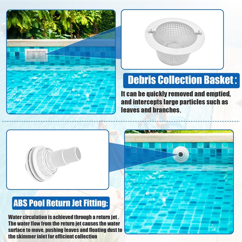 showingo Wide Mouth Above Ground Pool Skimmer Kit Through Wall