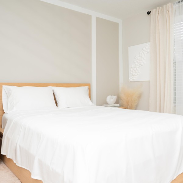 100% Organic Cotton Sheets Set - GOTS Certified, 300 Thread