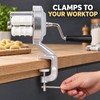 Manual Cavatelli Pasta Maker with Hand Crank, Aluminum Alloy Countertop