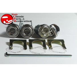 Classic GM 55-57 Chevy Ignition Door Trunk Lock Cylinders U Pawls OEM Octagon Head Keys