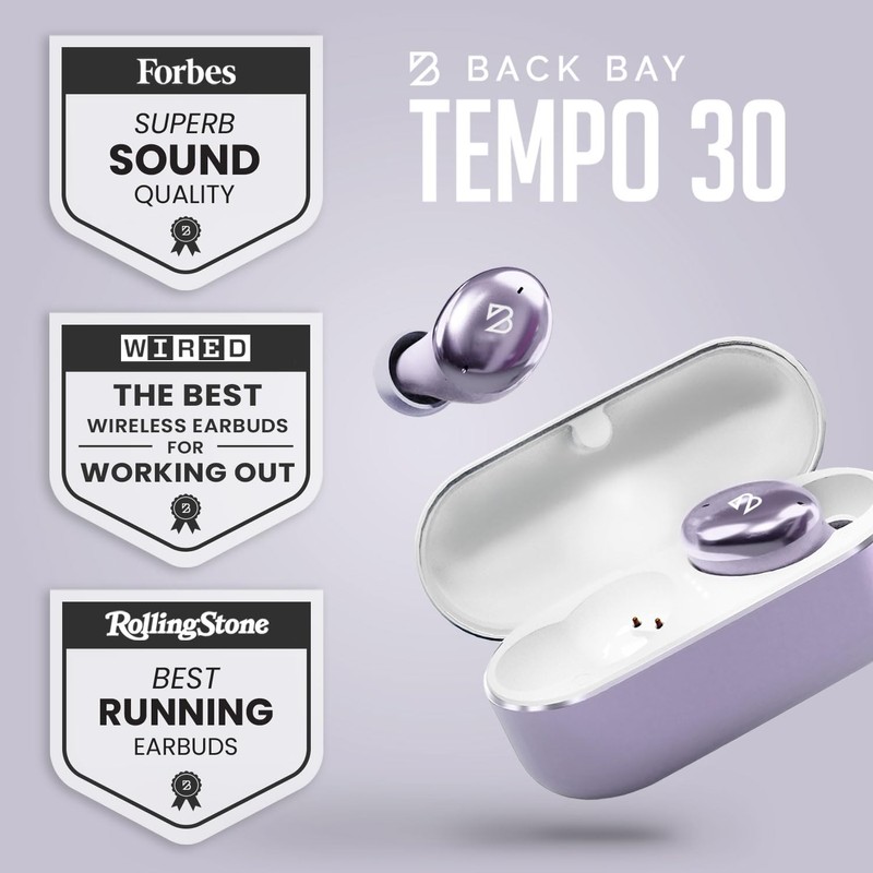Back Bay Audio Tempo 30 Wireless Earbuds for Small Ears