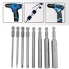 8 Pieces Screwdriver Bits 100 mm Length Hex Shank Head