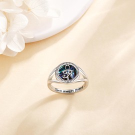 DAYLINLOVE Ankh Ring 925 Sterling Silver Eye of Horus Ring Ancient Egyptian Jewellery Gift for Women (8)