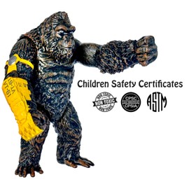 TwCare King Kong: The New Empire, Dinosaur Dragon Attack Action Figure 7” Fight Mode Gorilla Ape Solid Wild Movie Series, Travel Bag