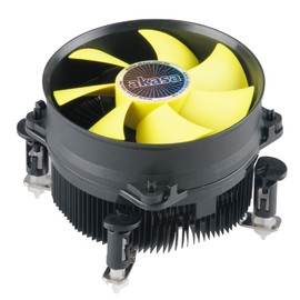 Akasa K32｜CPU Cooler｜92mm Low Noise PWM Fan｜TDP 95W｜Aluminium Heatsink｜Designed for Intel LGA1200, LGA1156, LGA1155, LGA1151, LGA775｜AK-CC7117EP01