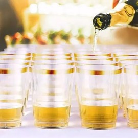 Vasos Elegantes, Dorado, 12 oz