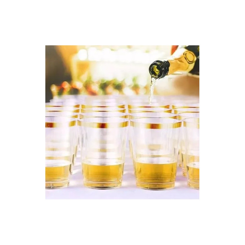 Vasos Elegantes, Dorado, 12 oz