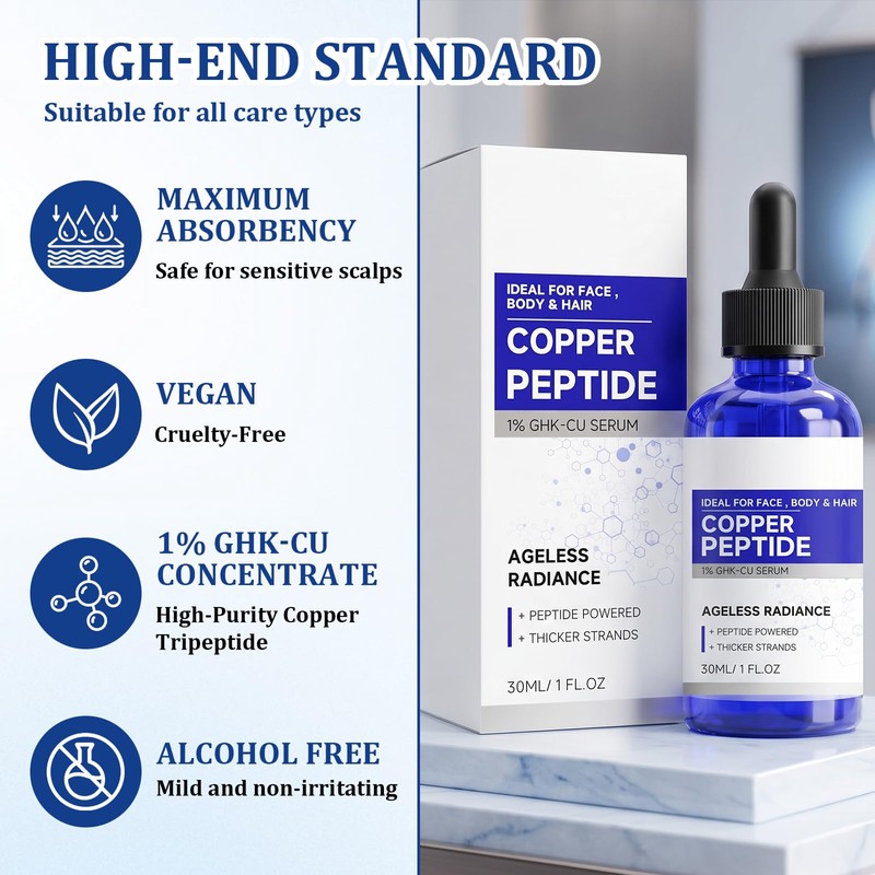 2 Bottles Ghk Cu Peptide Copper Peptide Ghk-Cu Serum 30ml/Bottle