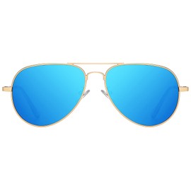 H HELMUT JUST Sunglasses Mens Womans Pilot Style, Sunglasses Classic Metal Frame Vintage Retro UV400 Protection for Travel