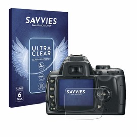 Savvies Pack of 6 Screen Protectors Compatible with Nikon D60 Screen Protector Ultra Transparent