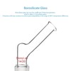 stonylab Angled Glass Adapter, Borosilicate Glass Pouring Adapter with 14/20