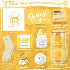 Thank You Gift for Women Pamper Sets Sunshine Employee Appreciation Gifts Inspirational Gift Spiritual Present Thanksgiving Inspirational Present for Her Baskets Self Care Package for Lover Volunteer