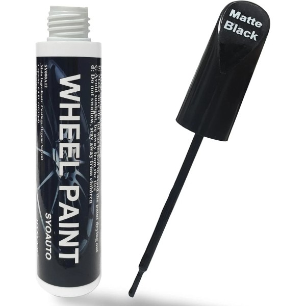 SYOAUTO Black Rim Touch Up Paint Scratch Repair Pen Pen,