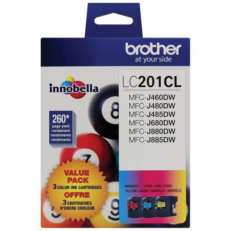 Brother LC2013PKS C/M/Y - (Pack of 3) Ink, Multi, LC2013PKS