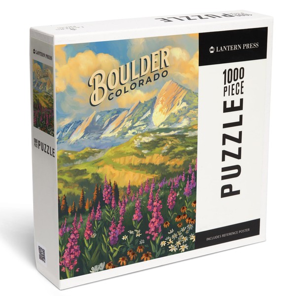 Boulder, Colorado, Flatirons, Oil Painting (1000 Piece Puzzle, Challenging Jigsaw