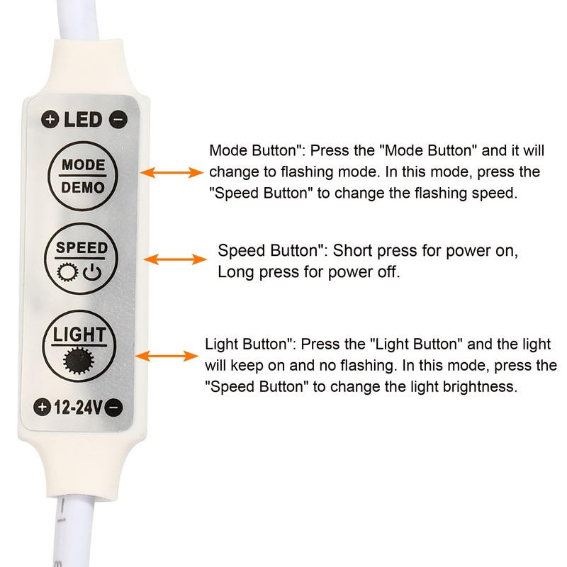 sourcing map Pack of 3 LED Strip Dimmer 12 V