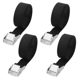 ZMDMAH Pack of 4 fastening straps, 3 m × 2.5 cm, lashing straps with ratchet, lashing strap with clamping lock, lashing straps, 250 kg load capacity for transport, cargo, cars, luggage bags, camping
