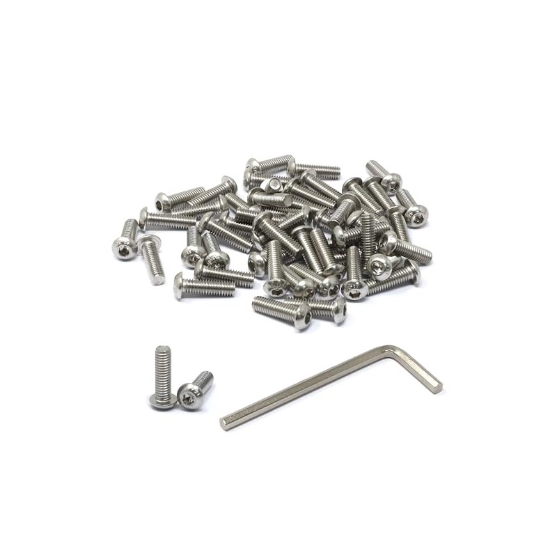 iexcell 50 Pcs M6 x 20mm Thread Pitch 1 mm
