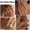 Roheafer 4 Pcs Gold Rings for Women - 14K Gold