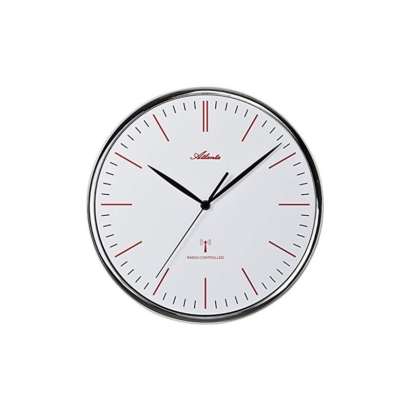 Atlanta 4494 Radio-Controlled Wall Clock Silent without Ticking Noises 32