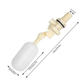 2 Pack Stainless Steel Automatic Float Valve for Water Trough, Water Level Control Float Valve with Adjustable Arm, Automatic Shut Off Valve with High-Pressure for Goat, Livestock, and Tank Use