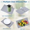 Silicone Refrigerator Shelf Liners Non Slip Fridge Drawer Mats Waterproof