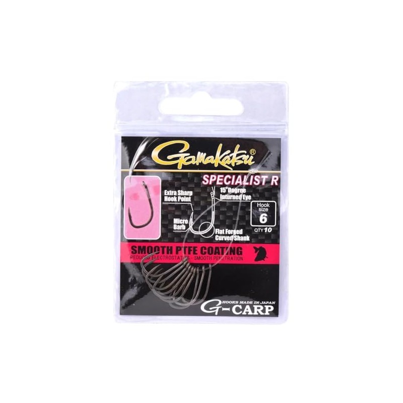 Gamakatsu Specialist R Hook - 10 Carp Hooks for Pop