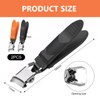 Slanted Nail Clippers for Thick Fingers, Hand and Toenails (Black/Orange)