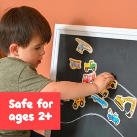 Spark & Wow Wooden Magnets | Transport | Magnets for Kids Ages 2+ | Open-Ended Play | Adhere to Fridges, Whiteboards and More