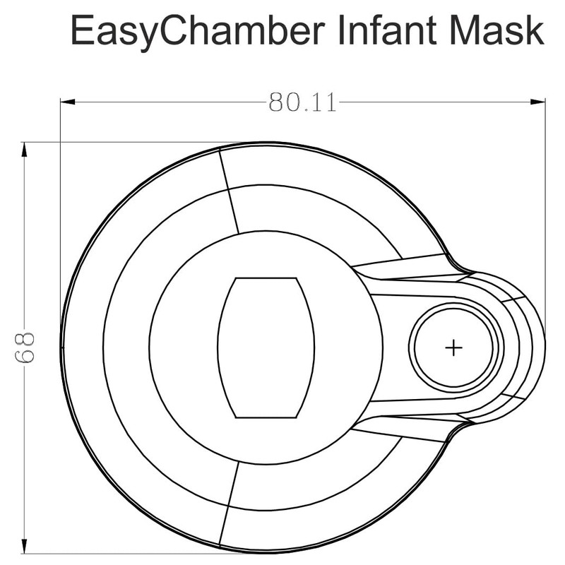 EasyChamber EasyChamber Anti-Static Spacer Device with Infant Mask, Inhaler Chamber,