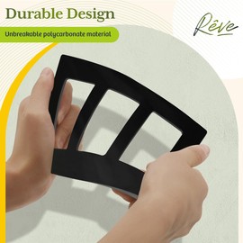 TG Screwless Decorator Wall Plates Child Safe Outlet Covers, Size 3-Gang 4.50" H x 6.30" L, Unbreakable Polycarbonate Thermoplastic, Glossy, Black (1 Pack)