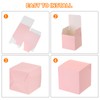 uxcell 25 Pcs Pink Gift Boxes, 4"x4"x4" Kraft Paper Candy