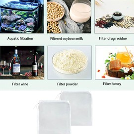 Nut Milk Bag for Easy Straining and Filtering Bags for Straining Reusable Nylon Perfect for Almond Cashew and Other Nut Milks Fine Mesh Food Strainer Bag Durable Easy to Clean 200 Mesh Nylon