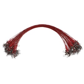 NOLITOY 100pcs Fishing Wire Leader with Swivel Bite-Resistant Rig for Tackle Lures Trace for Bass and More