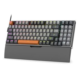Redragon Olaf K648 Teclado Mecanico Gamer RGB de Aluminio, Alámbrico, 90, espumas absorbentes de Ruido y Soporte de muñeca, Interruptor Rojo...       