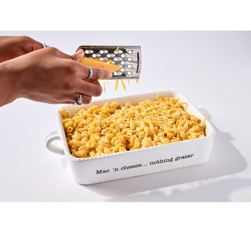 Mud Pie Macaroni and Cheese Baker and Cheese Grater Serving