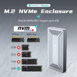 Yottamaster USB C Dock with NVMe Enclosure, PD100W Charging Dual 4K Laptop Docking Station Support HDMI, Ethernet, TF&SD Cards, Audio, 5 USB Ports