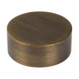 2" Dia. Antique Brass Outer End Cap for 2" O.D. Rail Tubing - 1 Pack