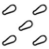 Leliafleury 5Pcs Spring Snap Hooks M5 Alloy Steel Carabiner Clip