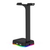 RGB Headphones Stand Dual USB Interface Headphone Holder Earphone Display