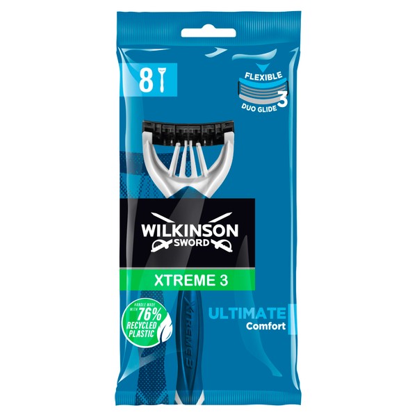 Wilkinson Sword Xtreme 3 Ultimate Comfort Disposable Razor for Men