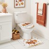 4pcs Farmhouse Pumpkin Fall Bathroom Decor Shower Curtain Set 72