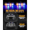 HLauto 2002L Emergency Dash Strobe Lights: 2x8.5 inch Amber Blue