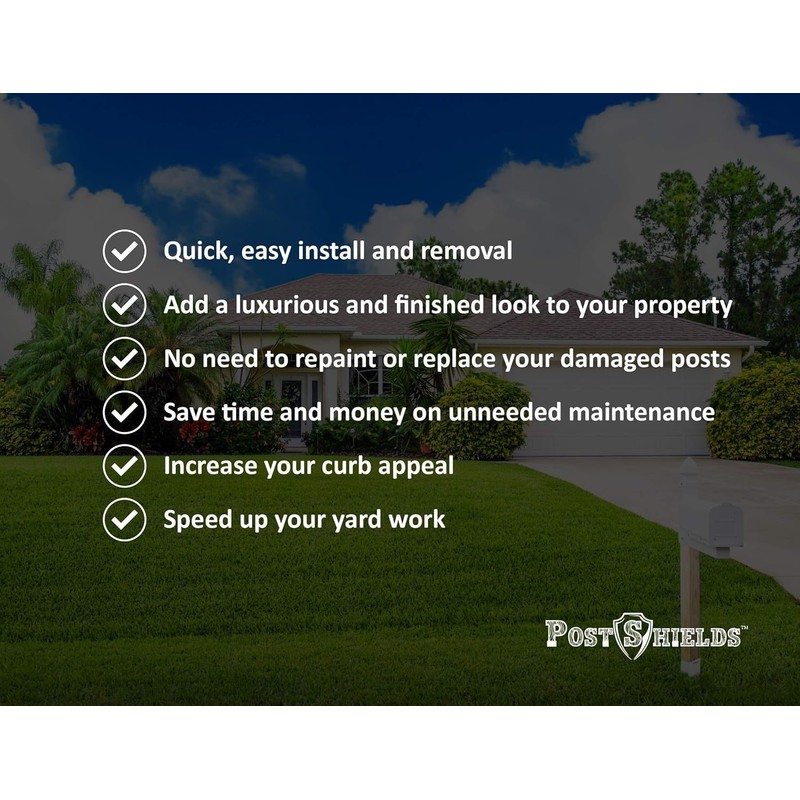 Post Shields Post Protector - This Protects Your Mailbox, Deck