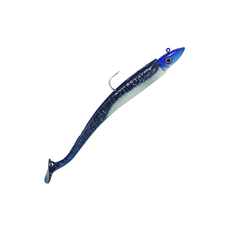 Hogy Twitcher + Paddle 20 cm Rubber Fish Blue/Black, Weight:
